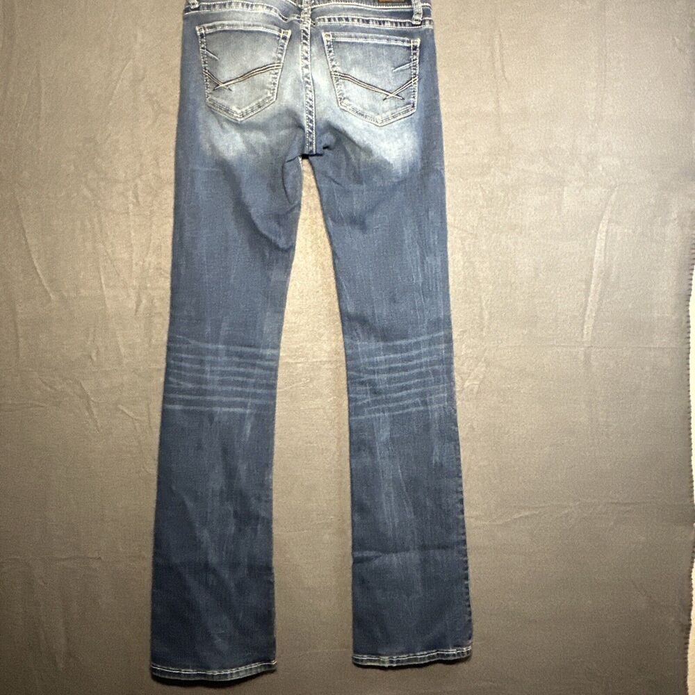 BKE Jeans Womens 27x35 1/2 Denim Blue Stella Mid Rise Slim Fit Tailored Boot Cut
